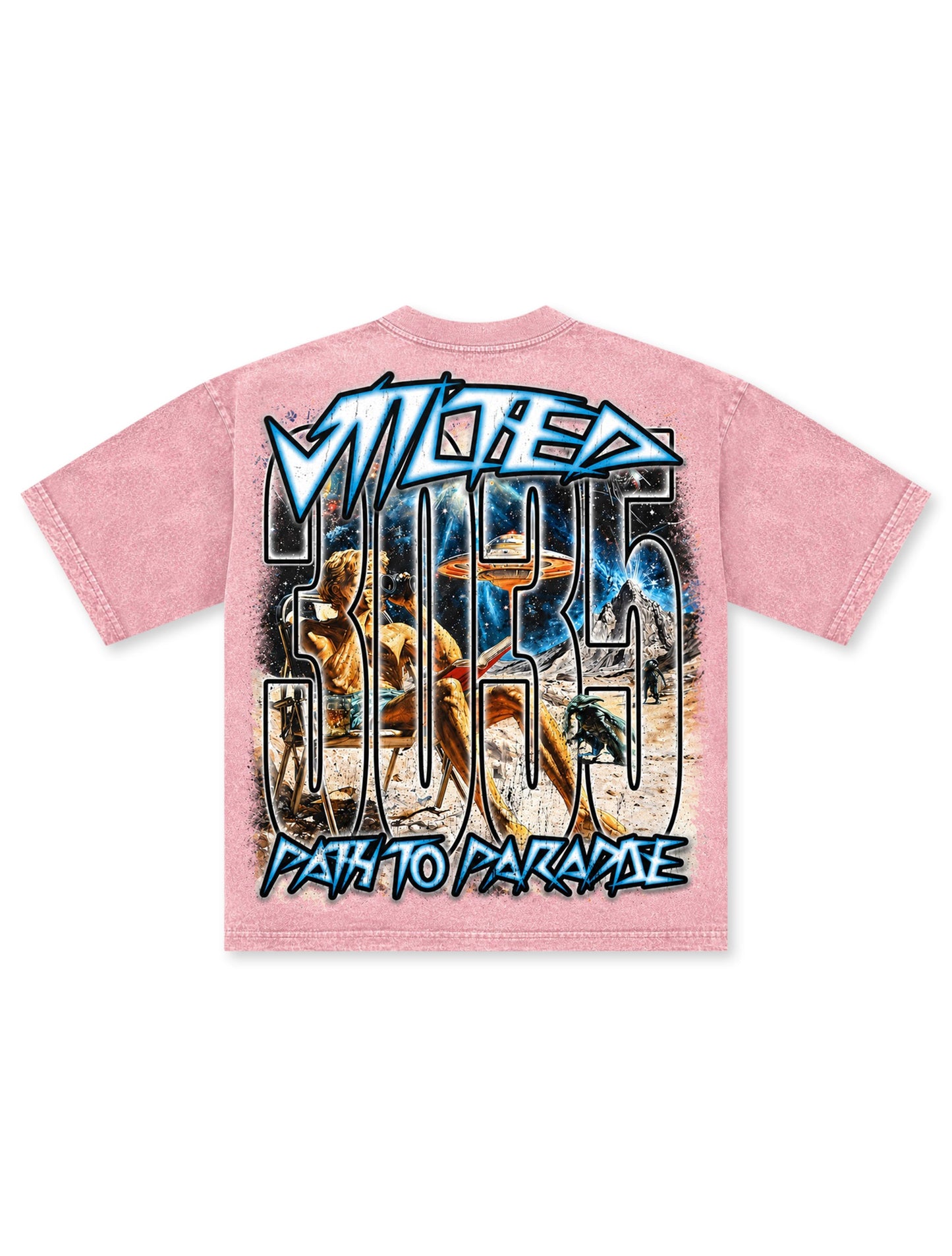 Vtilted Phenomenon Tee - Pink Wash