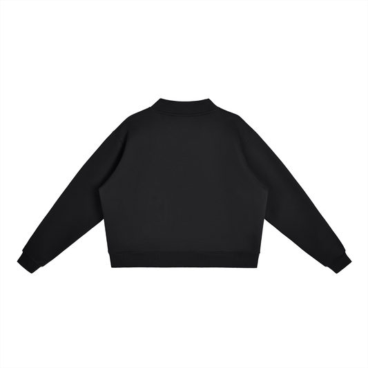 QE Muffins Essential Fleece Mock-Neck Crew Sweatshirt