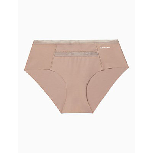 Calvin Klein Invisibles Mesh-Trim Hipster Panties Brown X-Large