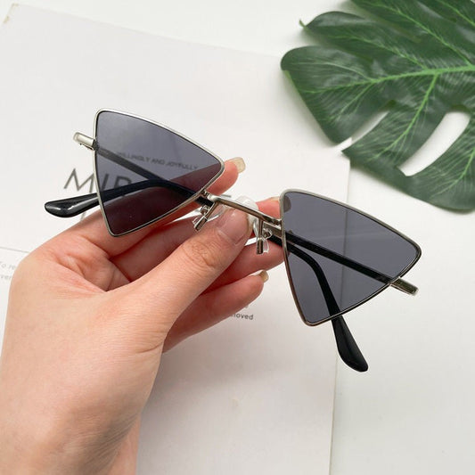 Cat Eye Sunglasses Rimless Cateye Sunglasses Retro Vintage Narrow Triangle Glasses for Women MenModern Retro Triangle Elegant Sunglasses For Women New Luxury Style Glasses For Women/Men New Retro Style Eyeglasses For Women