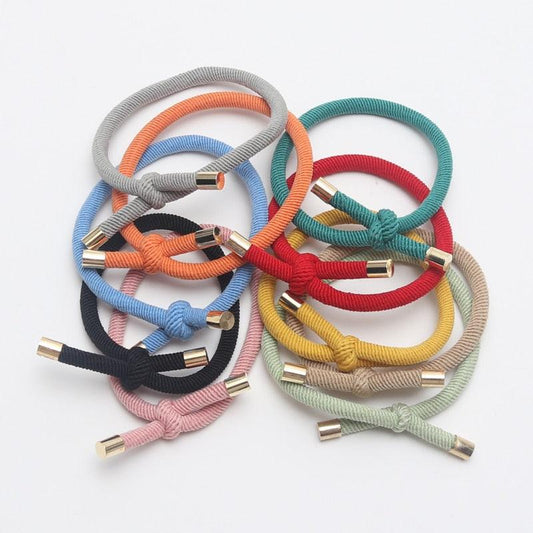 10PCS Women Elastic Hair Rubber Bands High Quality Girls Hair Bands Hair Scrunchies Gold Plated Hair Accessories Hair Gum Tie Gorgeous Hair Accessories For Women
