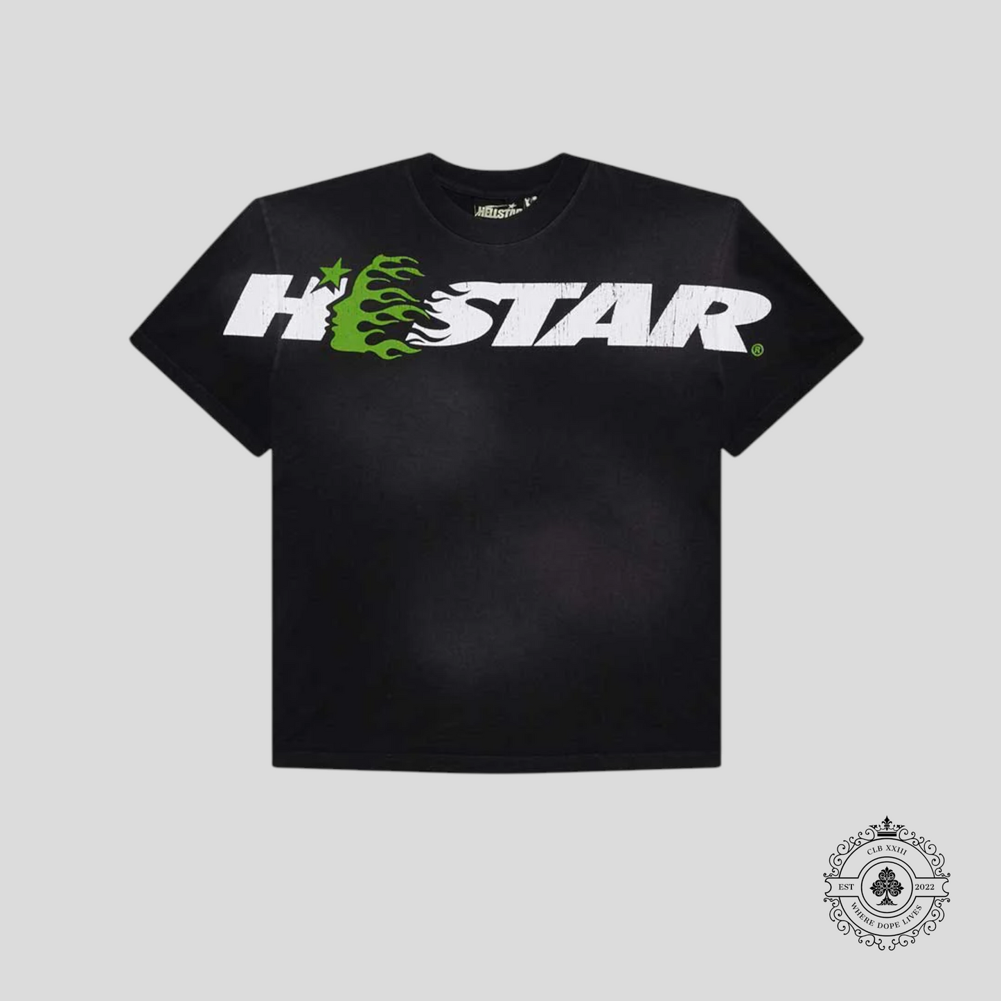 Hellstar Cartoon Logo T-Shirt in Black/Green