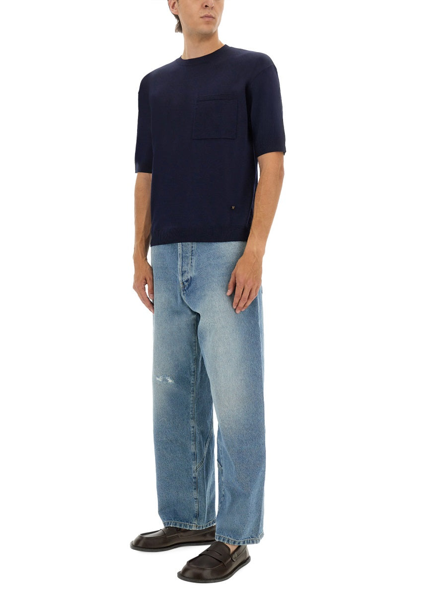 Moschino Men Wool And Silk Sweater