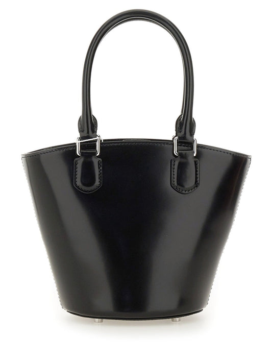 Self-Portrait Women Leather Tote Bag With Charm