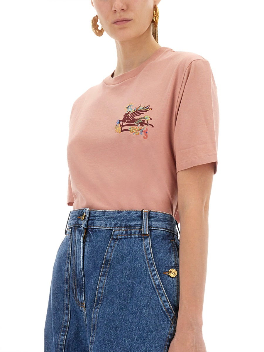 Etro Women T-Shirt With Pegasus