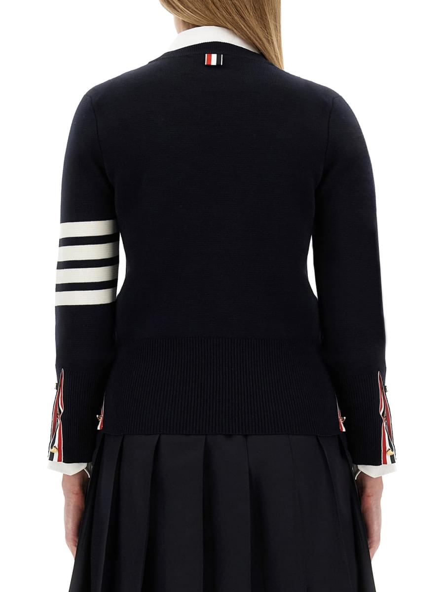 Thom Browne Women Milano Stitch Jersey With 4 Bars