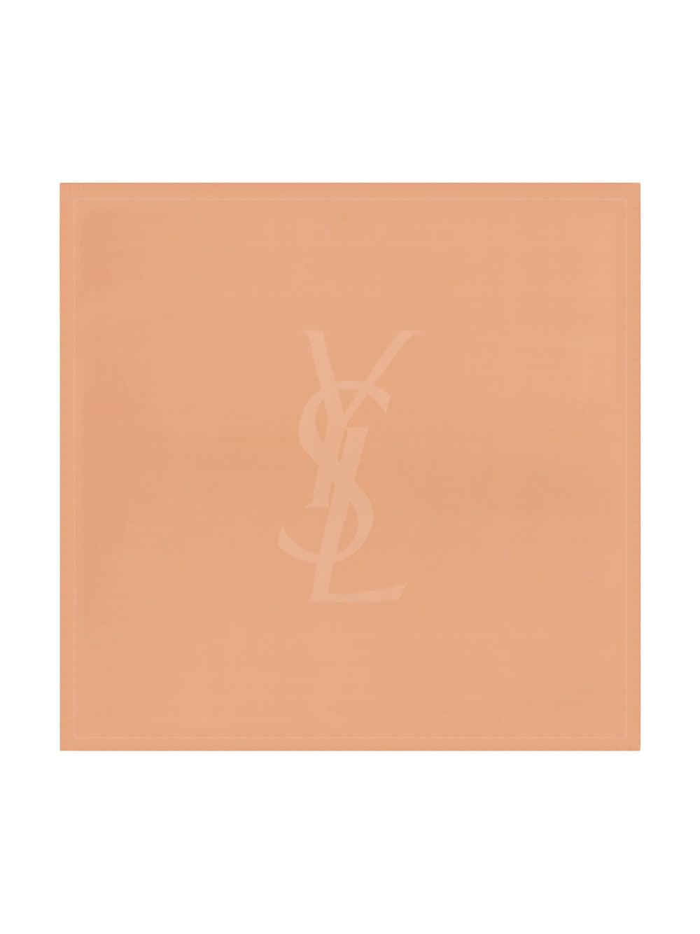 Saint Laurent Women Cassandre Square Scarf In Semi-Sheer Silk Charmeuse