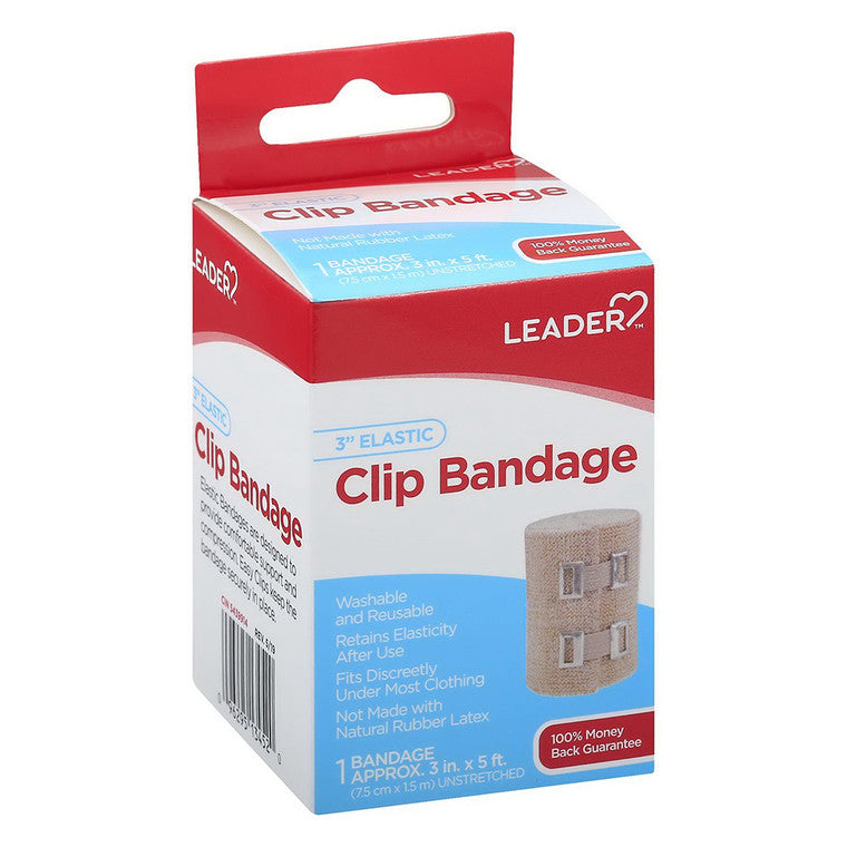 Leader™ Elastic Clip Bandage – 3 Inch Width