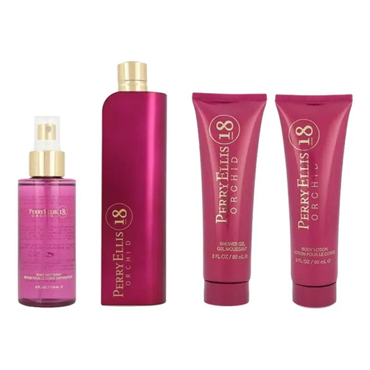 18 Orchid by Perry Ellis 4Pcs Set EDP Spray
