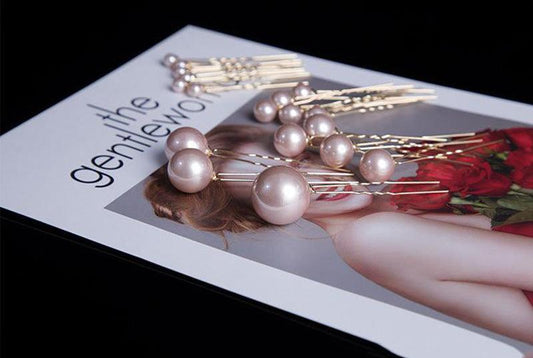 18pcs/lot Big Small Pearl Hair Stick Set Sweet U Shape Hair Clip Hairpin Wedding Bride Headdress Wedding Hair Accessories for Brides and Bridesmaids