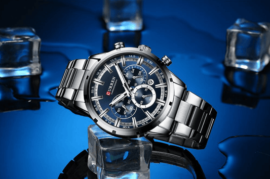 Men's Sports Waterproof Stainless Steel Watch With Chronometers And Special Date Display Unique Design Perfect Gift