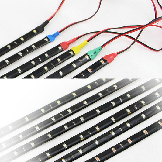 2 Pcs LED Strip Light Kit Blue Auto Interior Car Styling Lights LED Strip Waterproof Flexible Motorcycle Bicycle Decorative Lamps Waterproof LED Strip light For Car Interior & Exterior Decoration