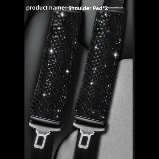 2-Pieces: Luxury Leather Seat Belt Protectors
