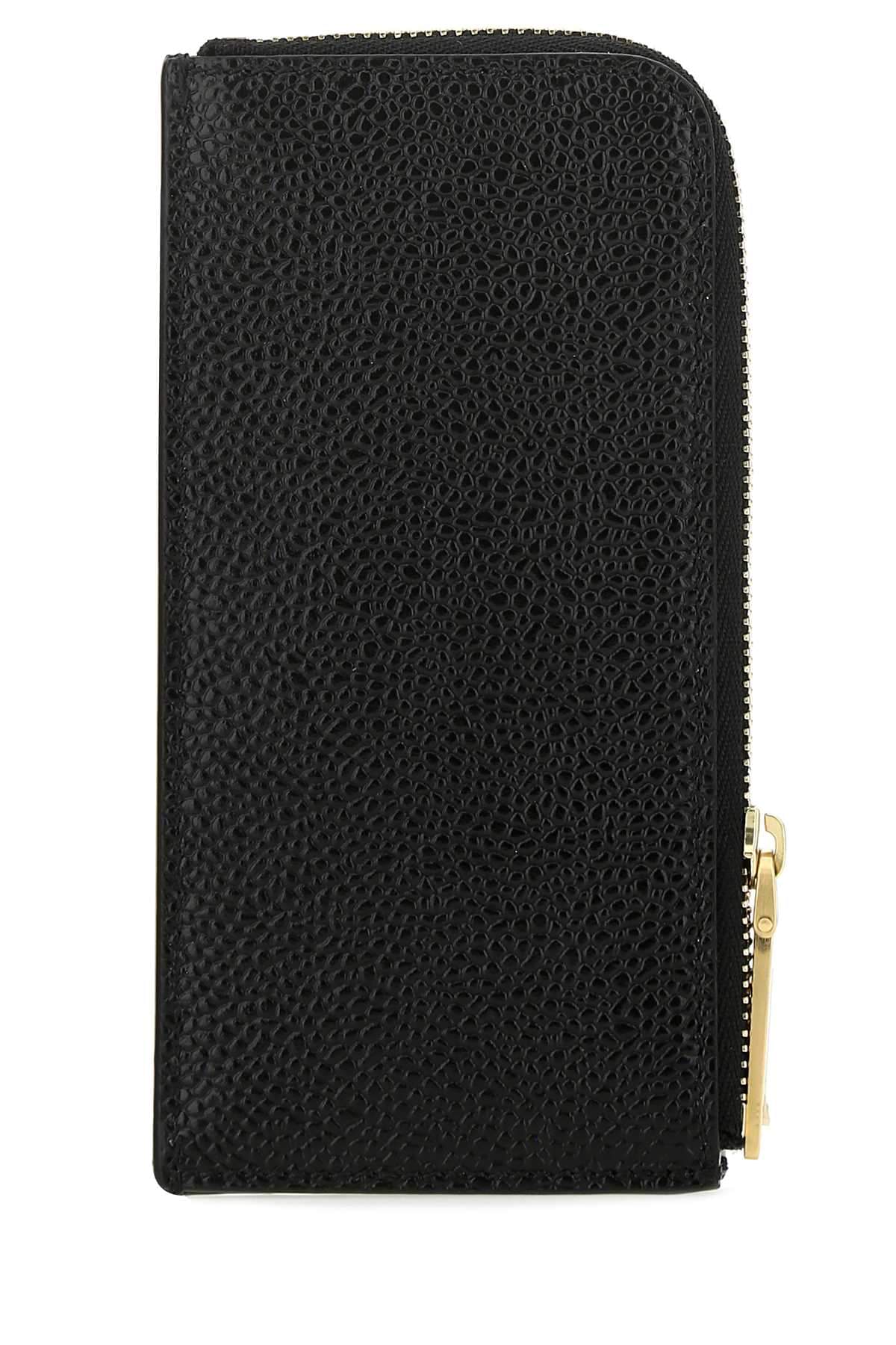 Thom Browne Women Black Leather Coin Purse