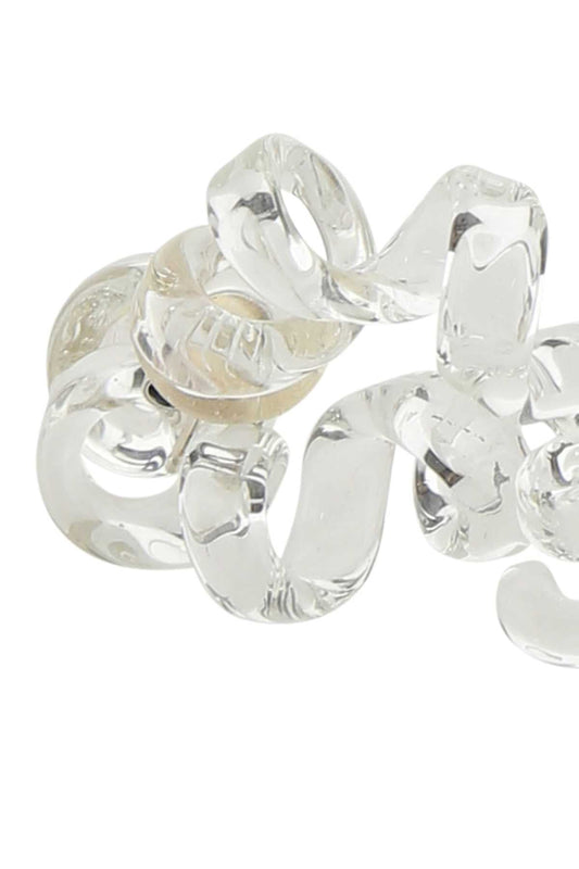 Bottega Veneta Women Transparent Glass Turn Earrings