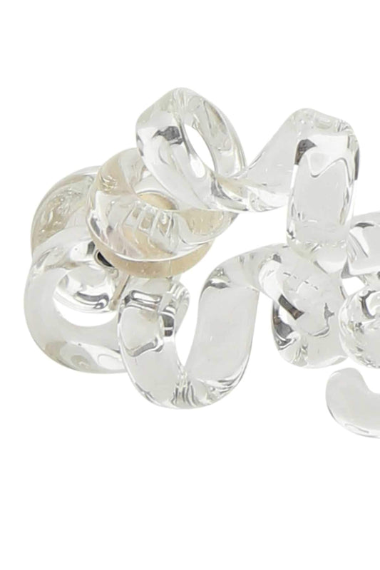 Bottega Veneta Women Transparent Glass Turn Earrings