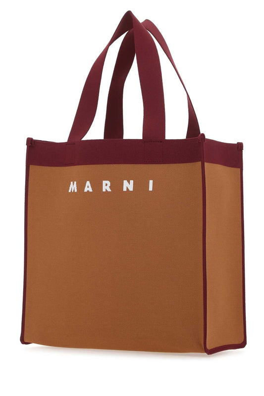 Marni Women Two-Tone Fabric Medium Shopping Bag