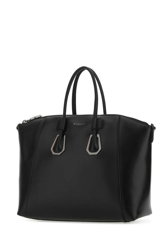 Givenchy Women Black Leather Small Antigona Sport Handbag