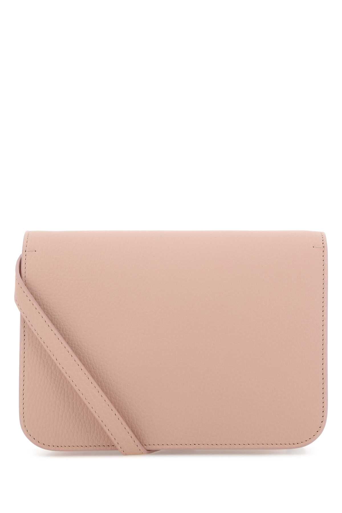 Burberry Women Pink Leather Small Tb Crossbody Bag