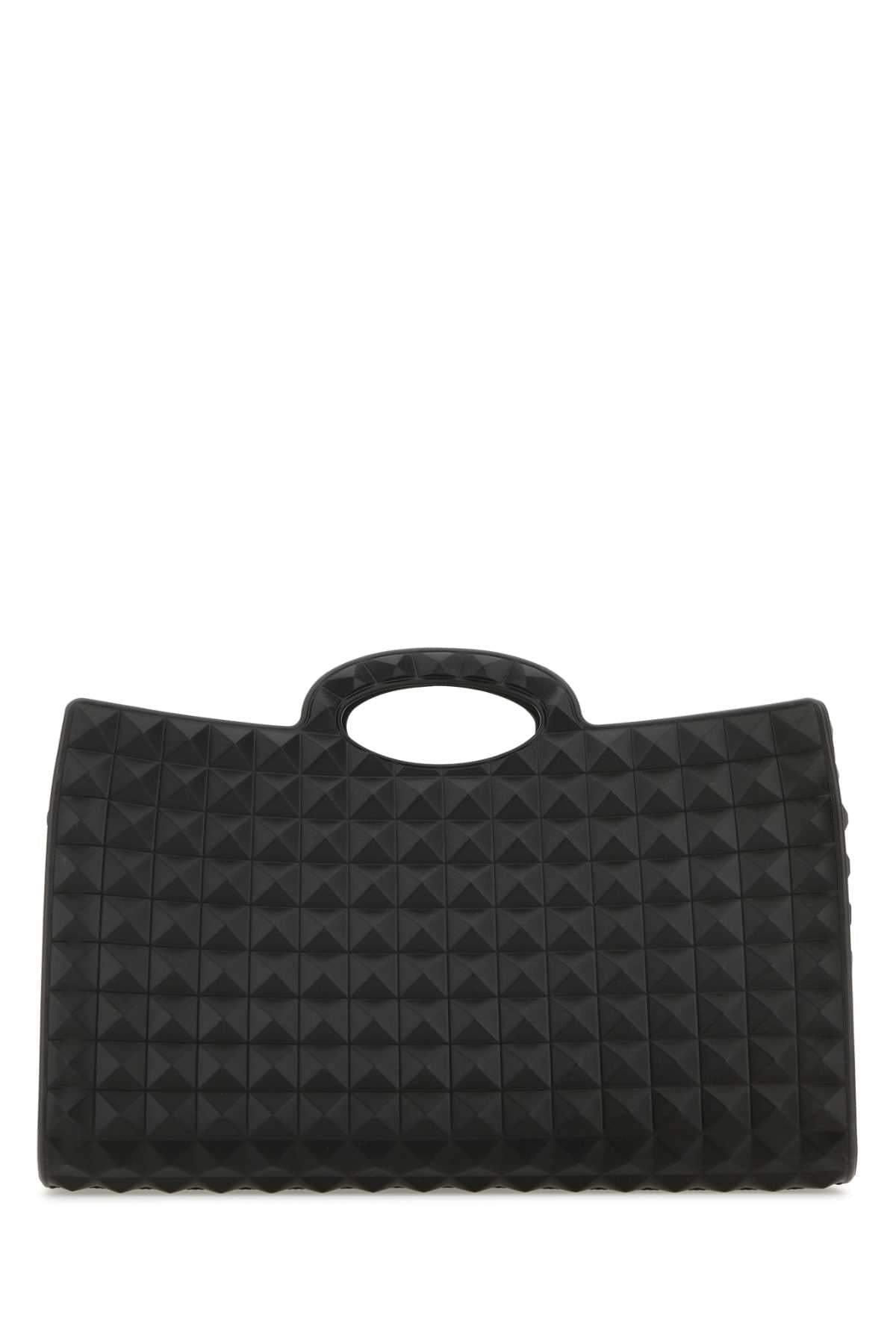 Valentino Garavani Men Black Rubber Le Troisiã¨Me Shopping Bag