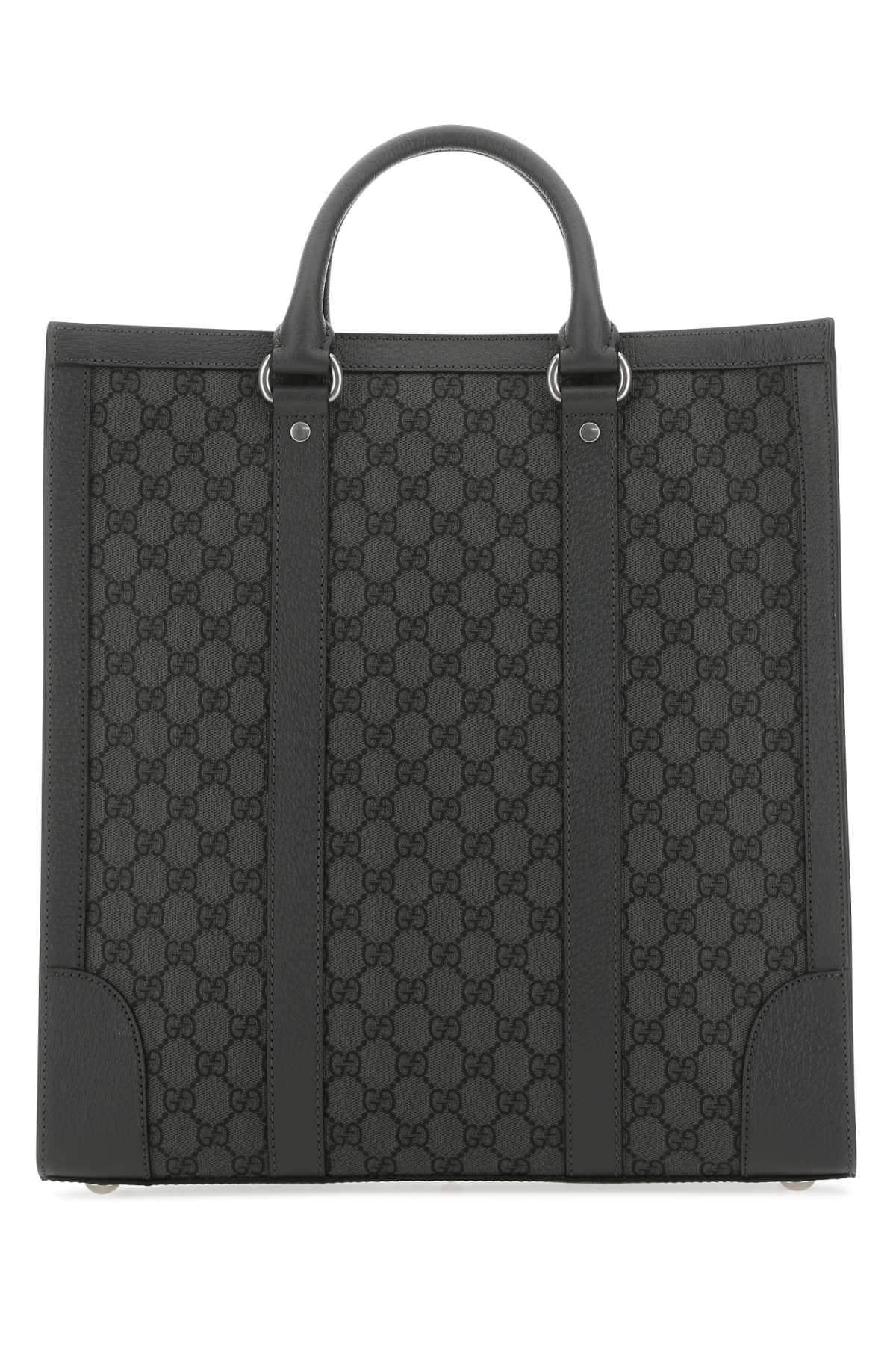 Gucci Men Gg Supreme Fabric And Leather Ophidia Shopping Bag
