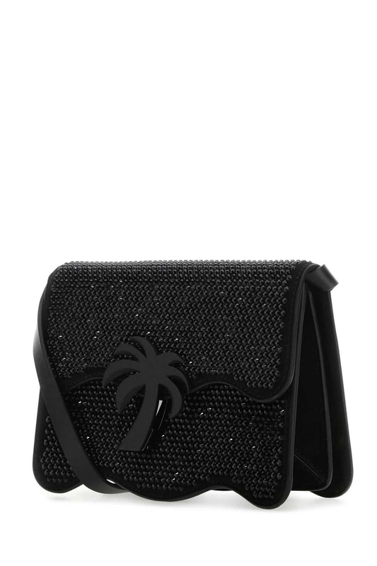 Palm Angels Women Embellished Suede Palm Beach Crossbody Bag