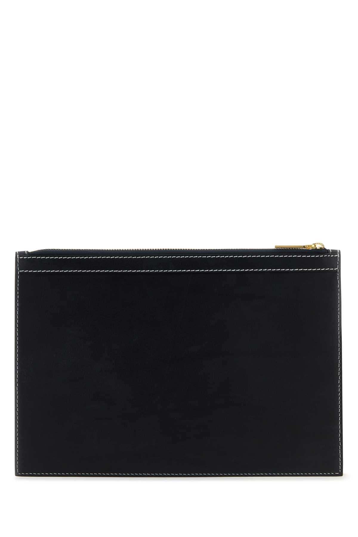Thom Browne Men Midnight Blue Leather Document Case