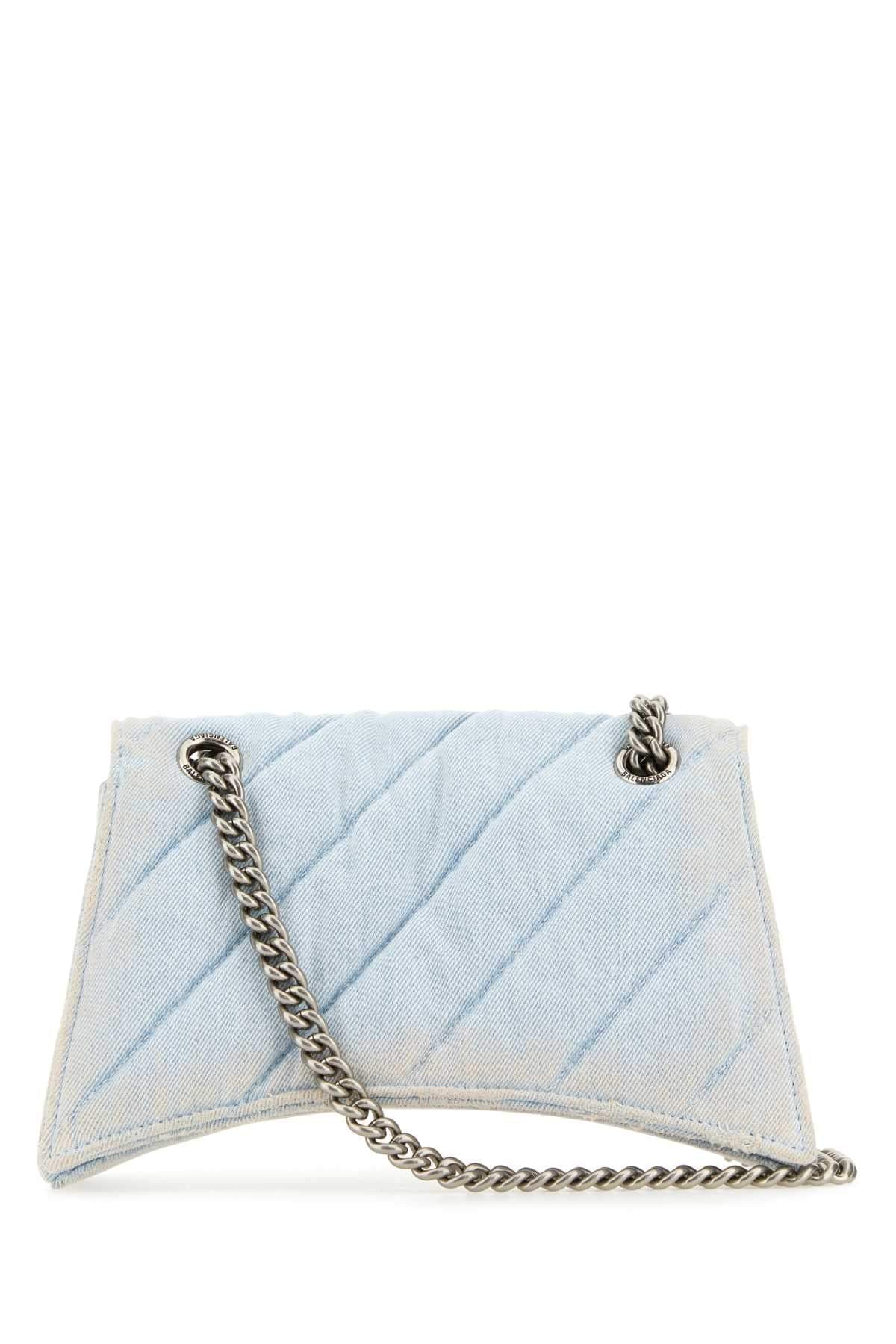Balenciaga Women Denim Crush S Shoulder Bag