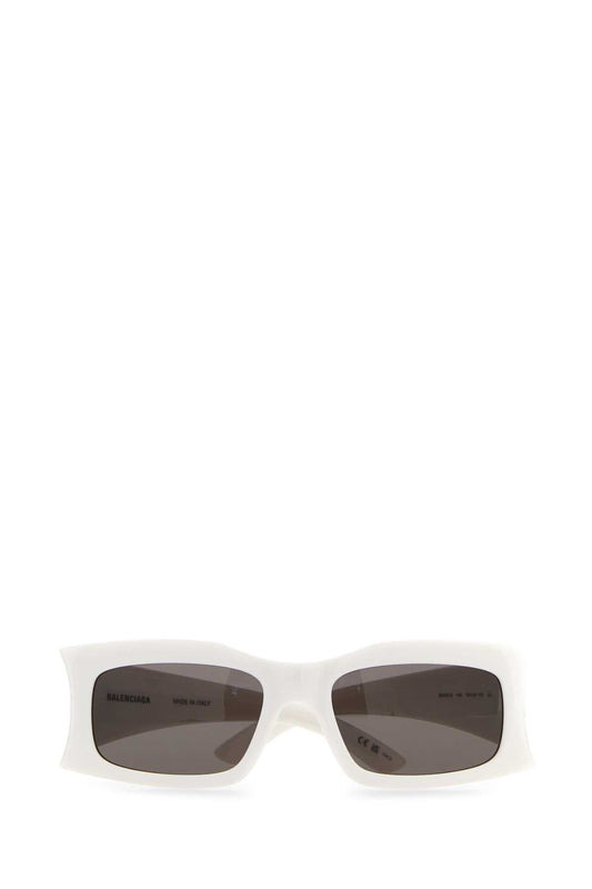 Balenciaga Unisex White Acetate Sunglasses