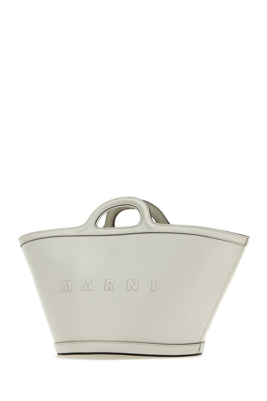 Marni Women White Leather Small Tropicalia Handbag