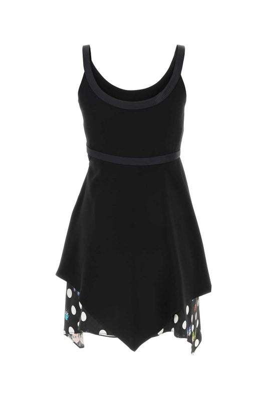 Versace Women Black Acetate Blend Mini Dress