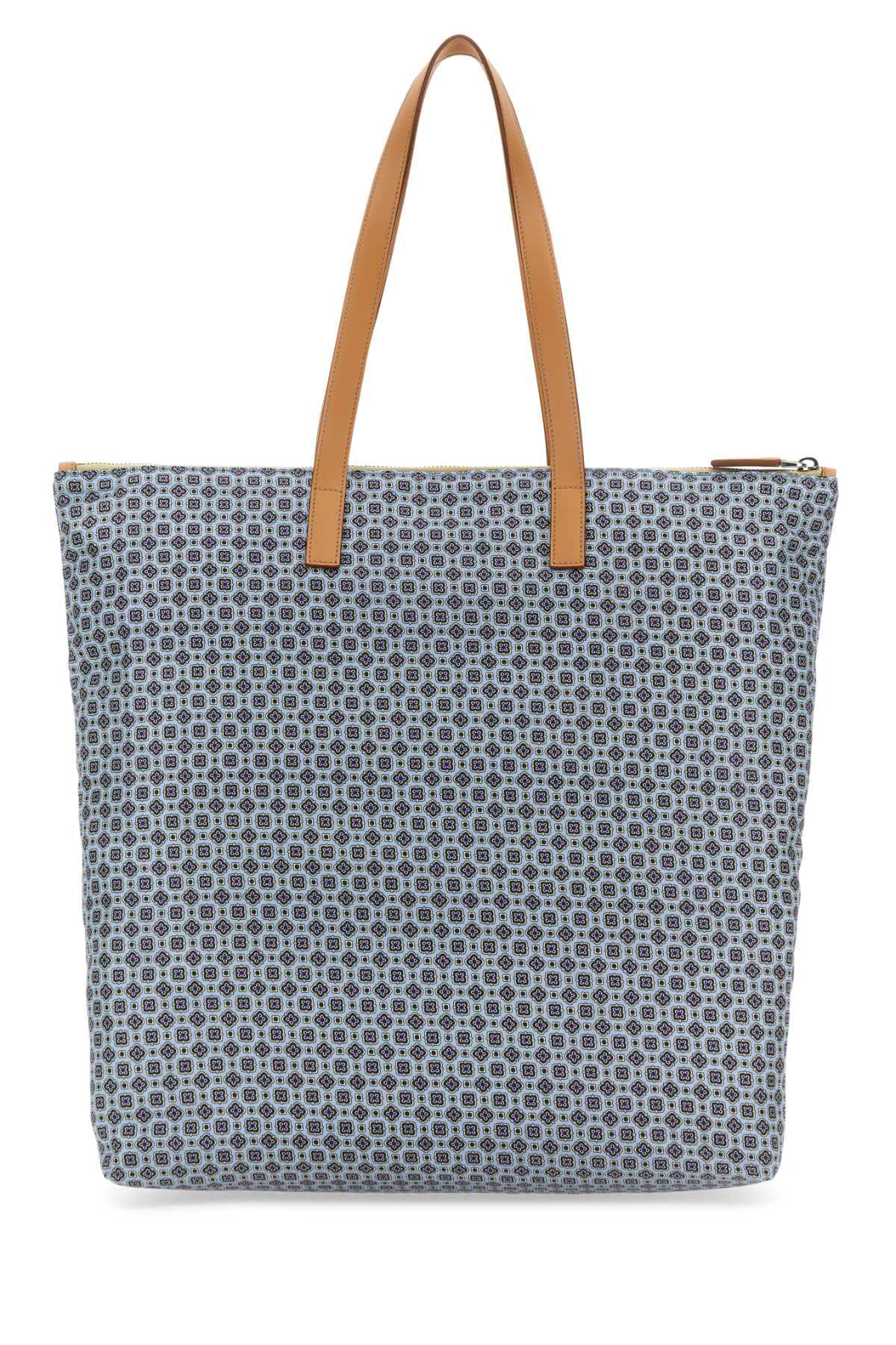 Prada Men Printed Re-Nylon Shopping Bag