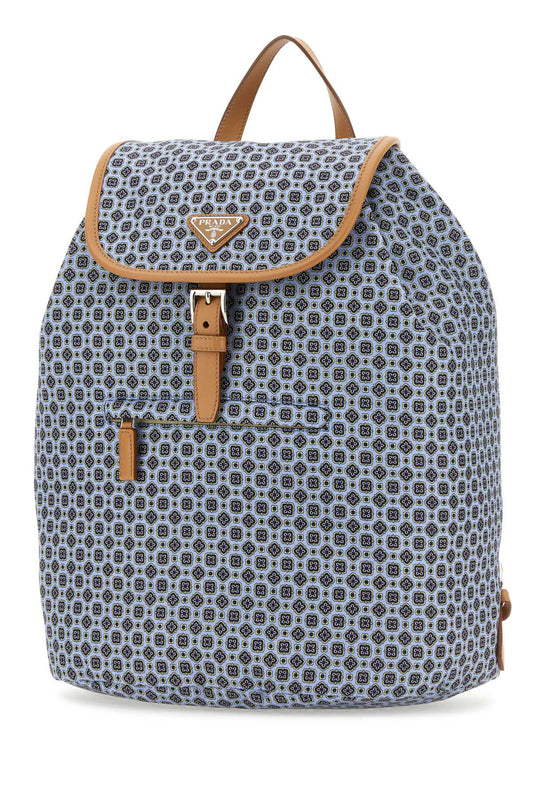 Prada Men Printed Re-Nylon Backpack