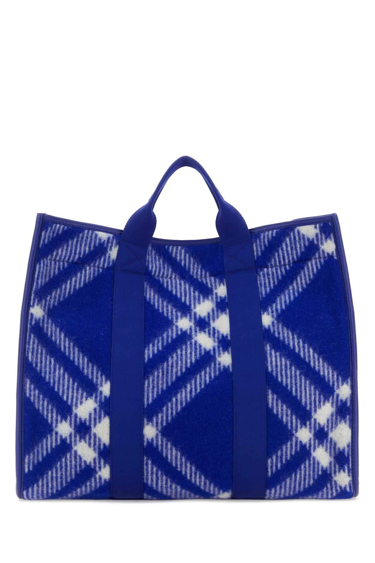 Burberry Men Embroidered Fabric Knight Shopping Bag