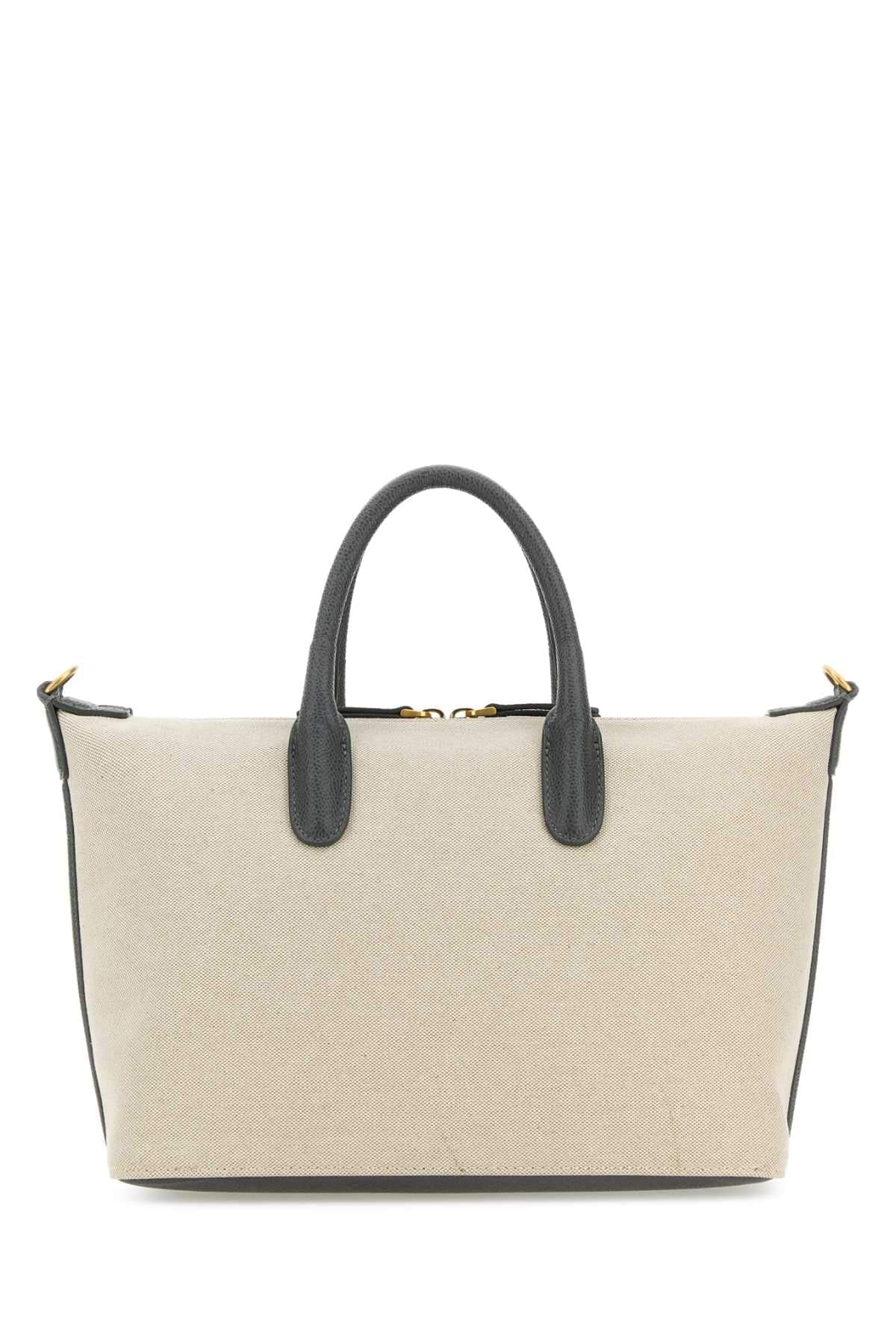 Thom Browne Women Sand Canvas Duffle Small Handbag