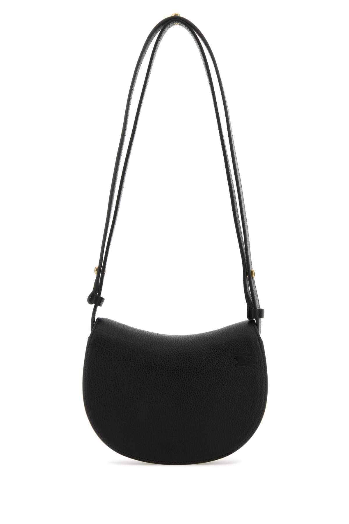 Burberry Women Black Leather Mini Rocking Horse Shoulder Bag