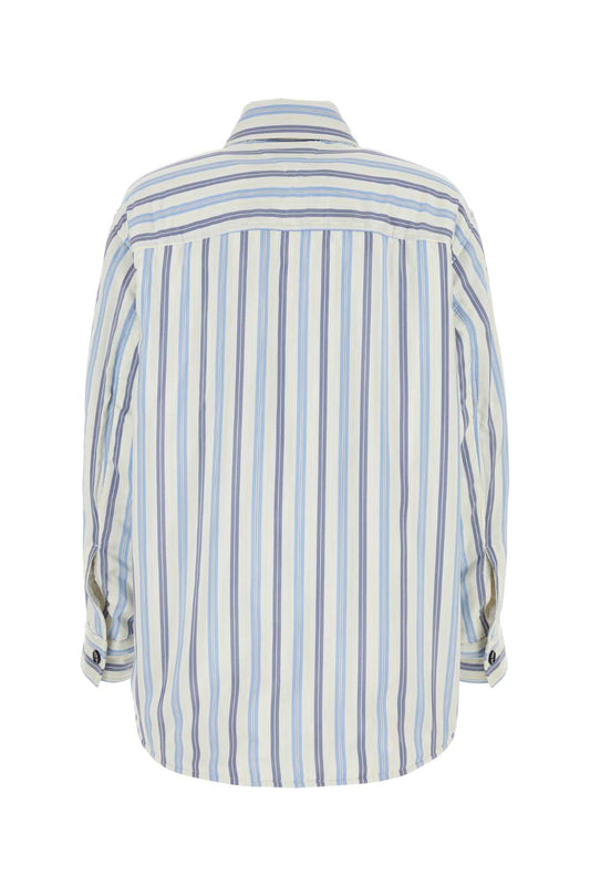 Bottega Veneta Women Embroidered Silk Oversize Padded Shirt