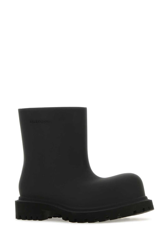 Balenciaga Men Black Eva Ankle Boots