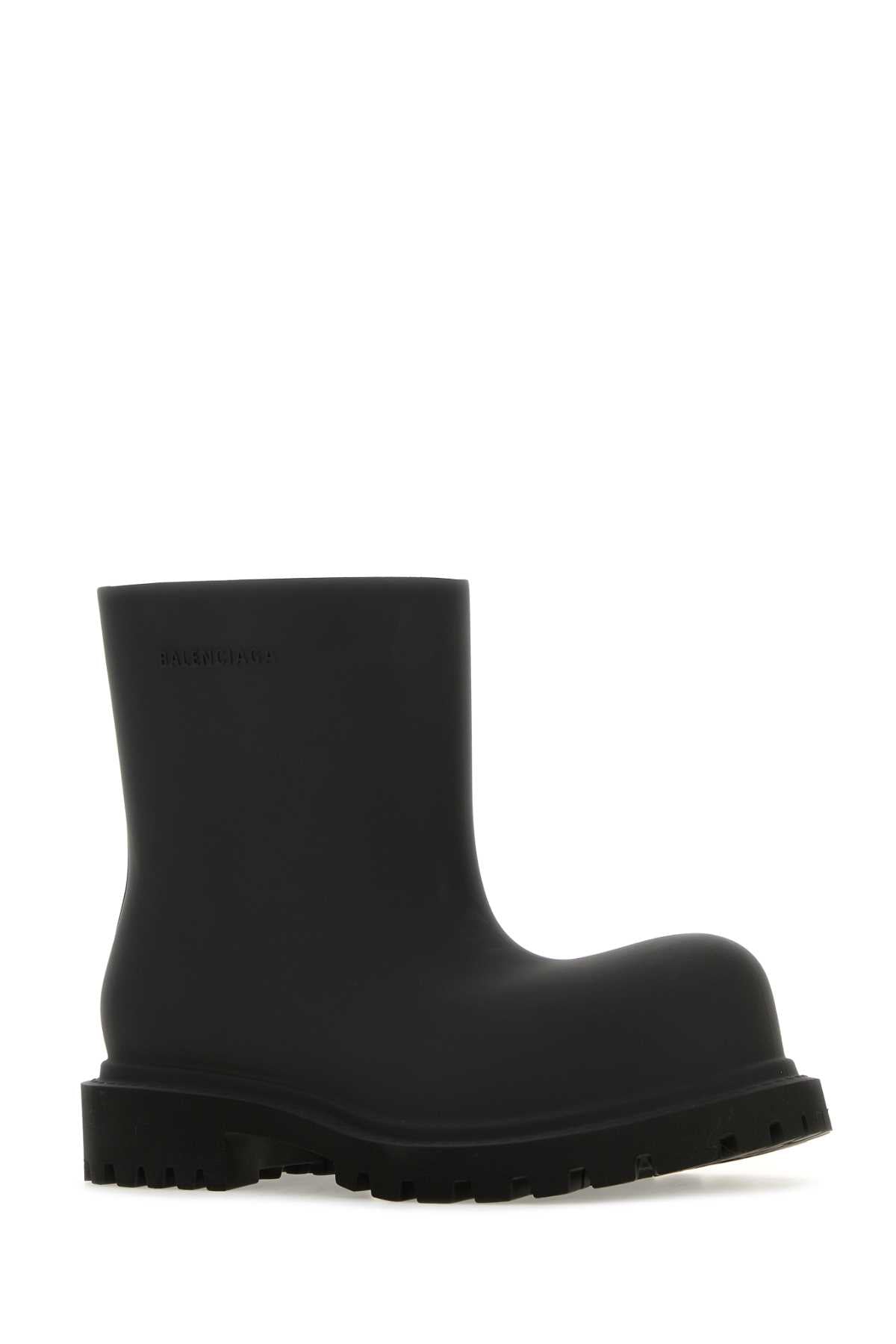 Balenciaga Men Black Eva Ankle Boots