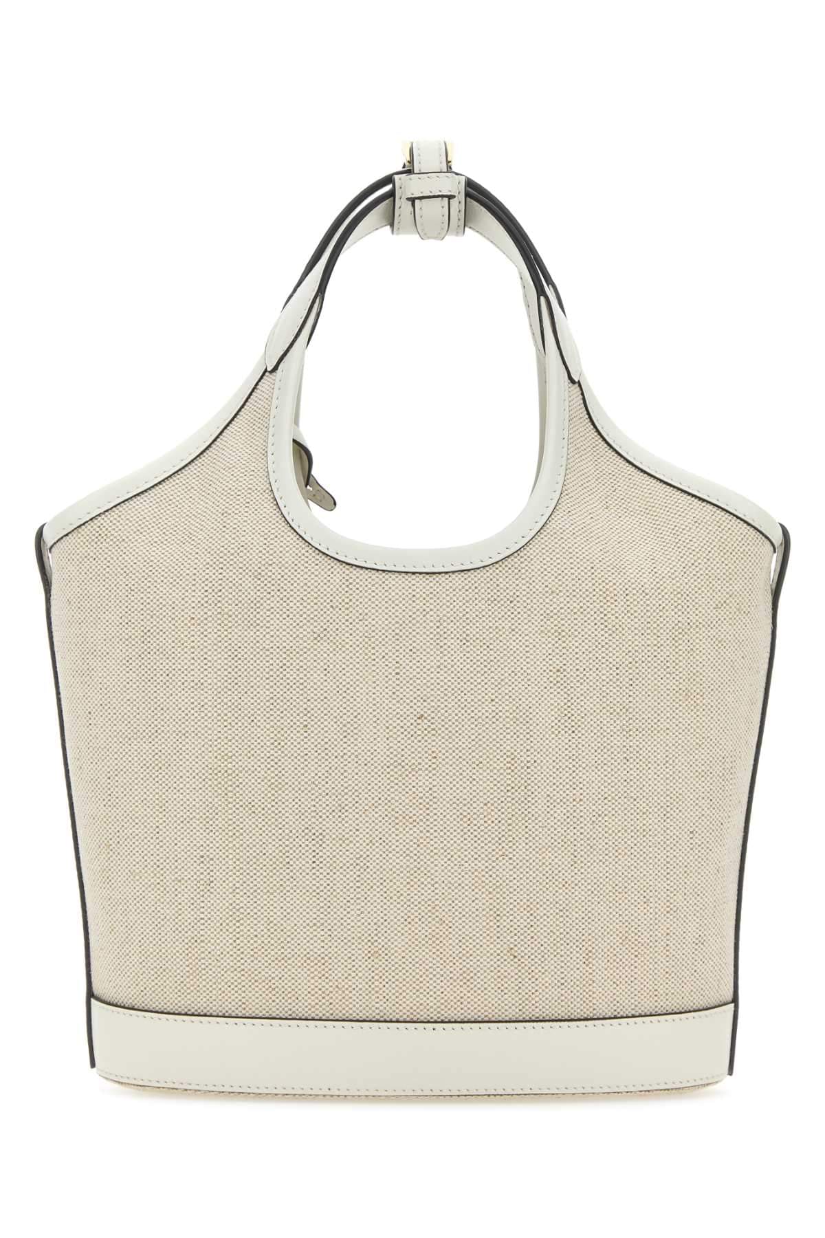 Prada Women Sand Canvas Handbag