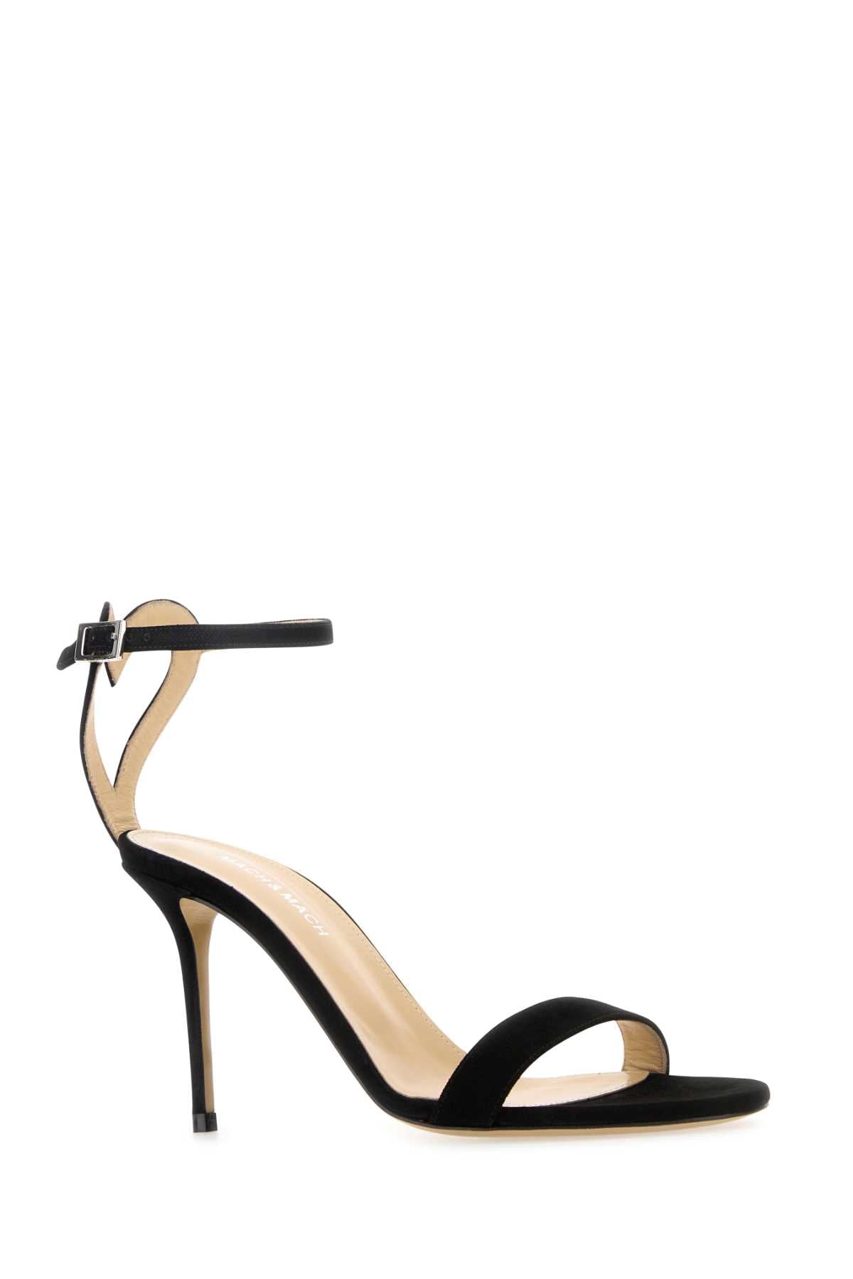 Mach&Mach Women Black Suede Sandals