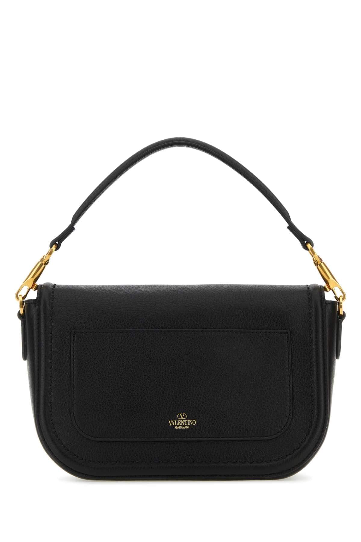 Valentino Garavani Women Black Leather Alltime Shoulder Bag