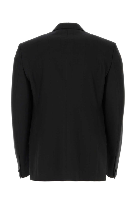 Givenchy Men Black Stretch Wool Blend Blazer
