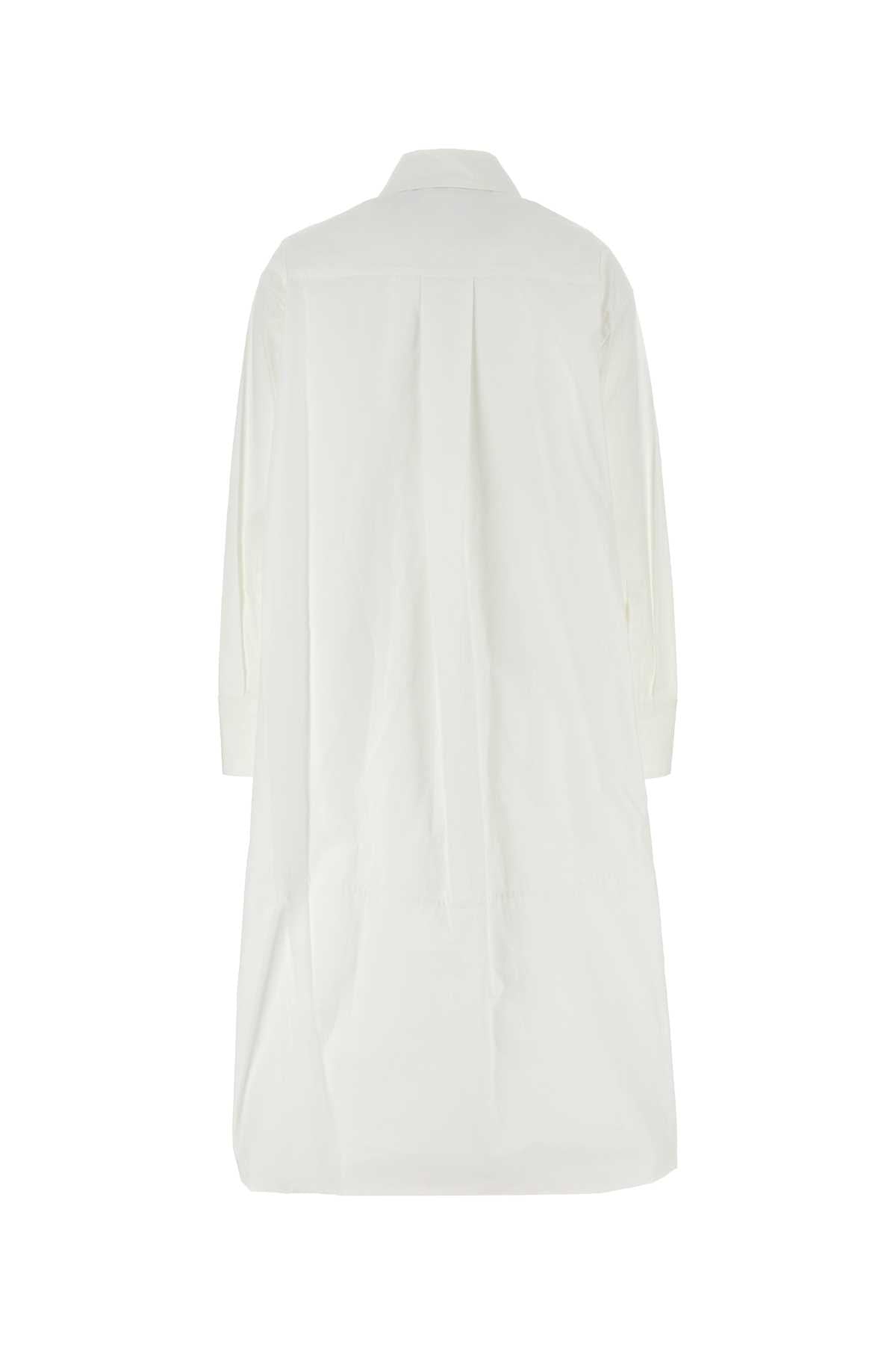Jil Sander Women White Poplin Shirt Dress