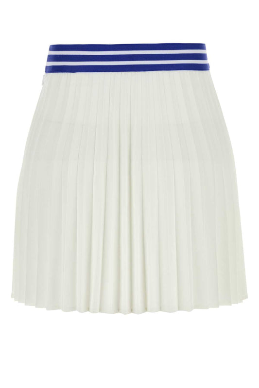 Bode Women White Piquet Court Mini Skirt