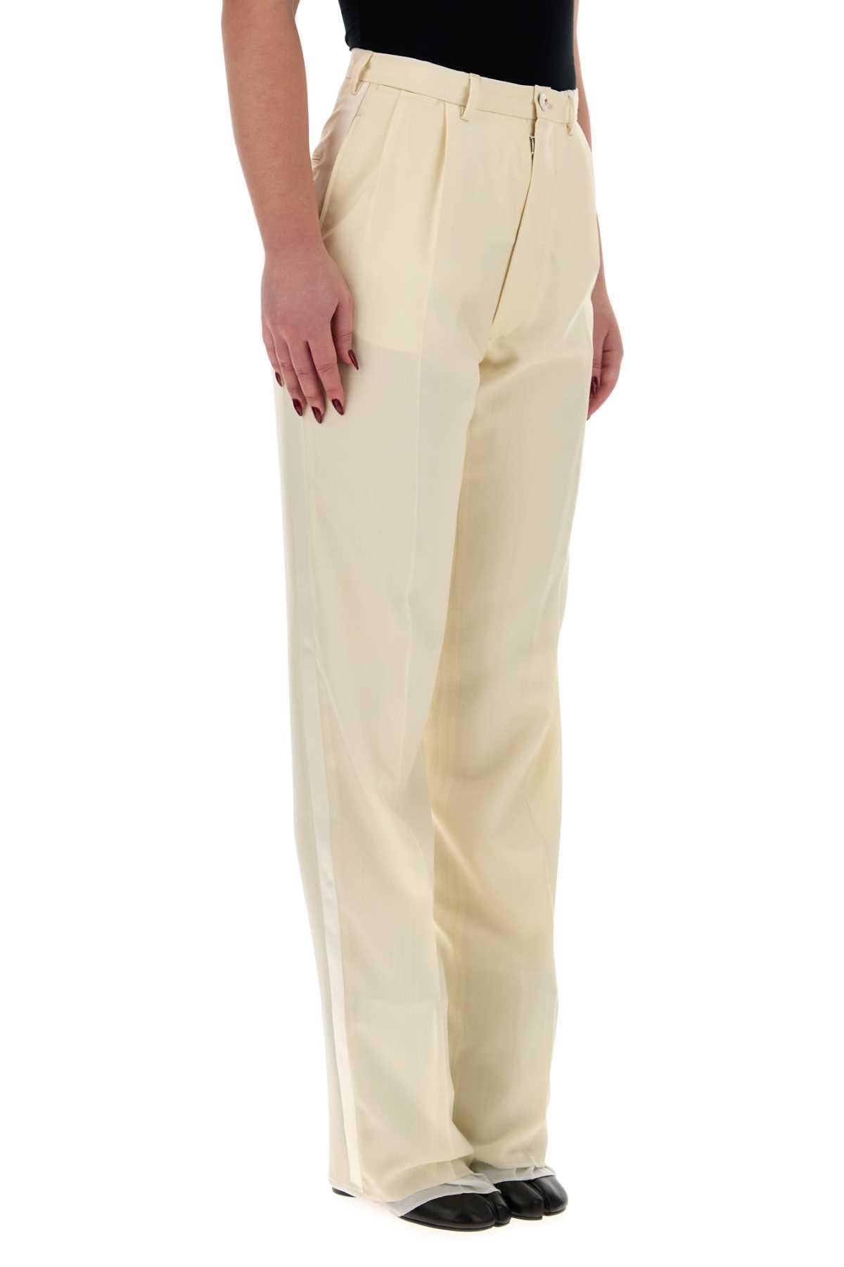 Maison Margiela Women Cream Mohair Blend Pant