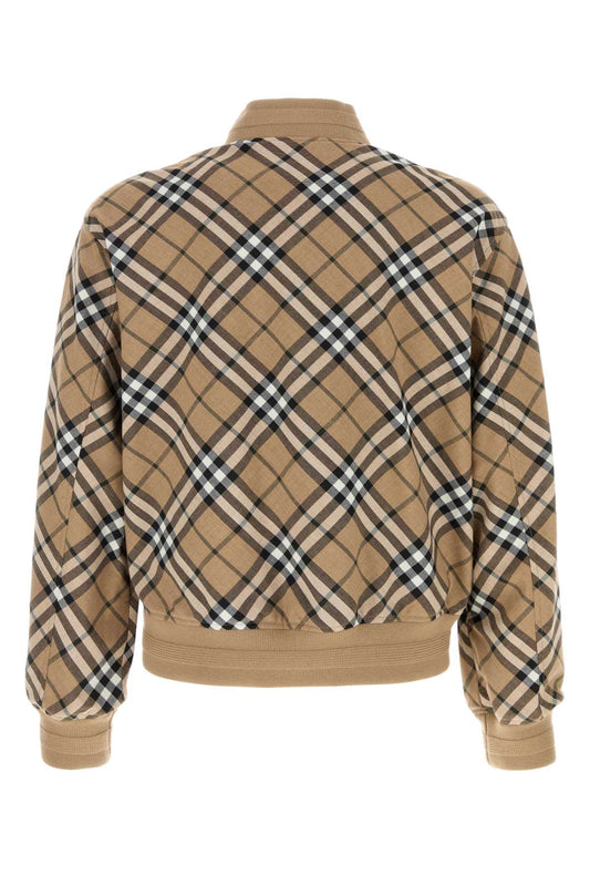 Burberry Men Embroidered Polyester Blend Bomber Jacket