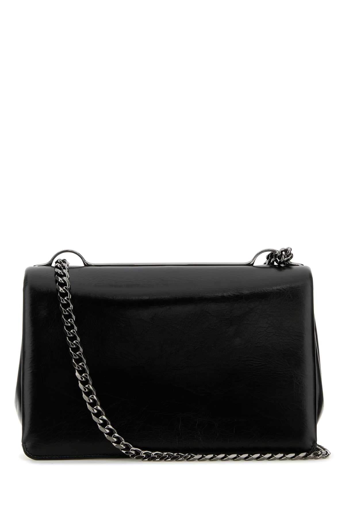 Valentino Garavani Women Black Leather Medium Vlogo Shoulder Bag