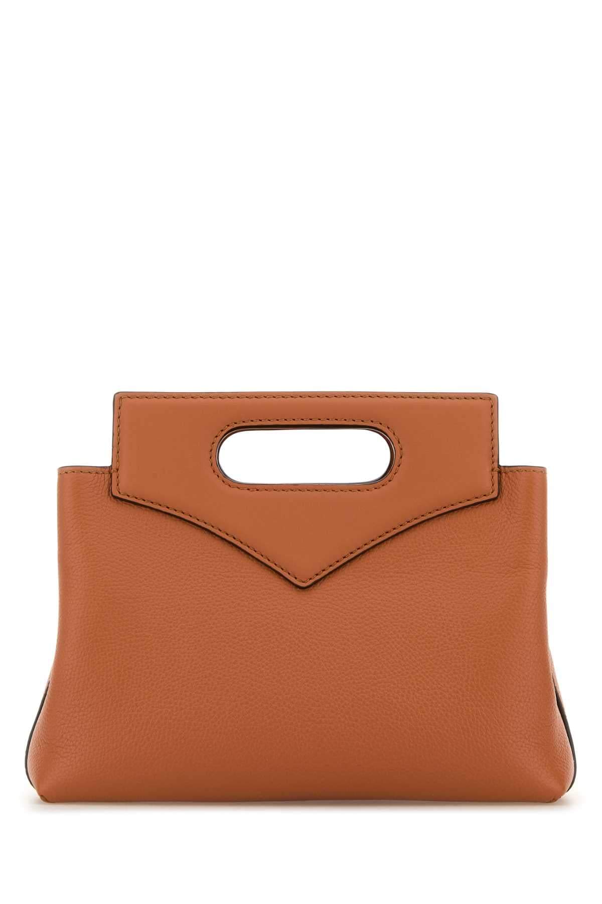 Mcm Women Caramel Leather Mini Soft Diamond Handbag