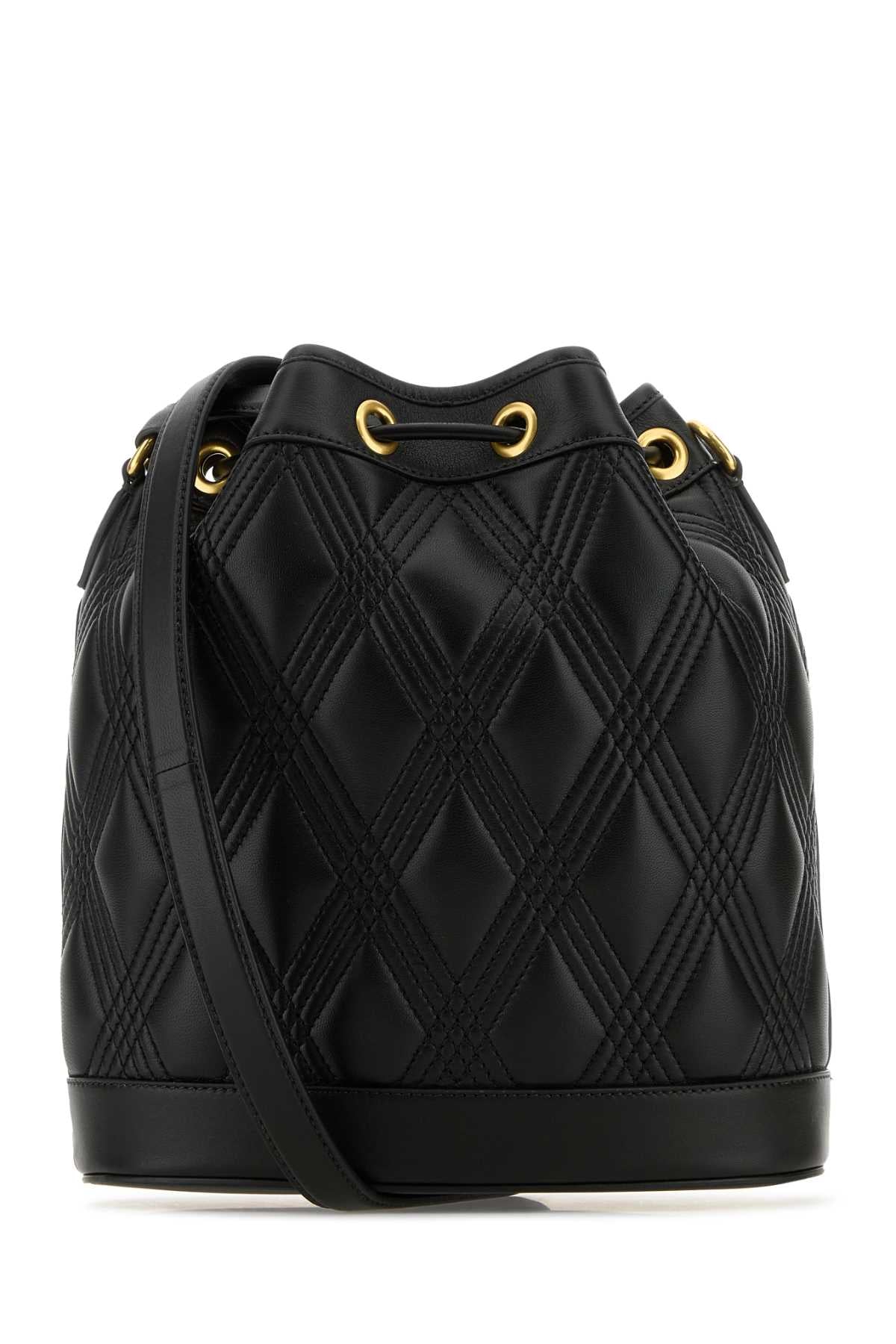Valentino Garavani Women Black Nappa Leather Quiltie Bucket Bag